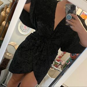 Black velvet dress